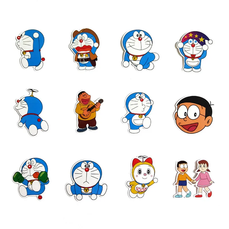 TD ZW 60 шт. Мультяшные Doraemon наклейки s для водонепроницаемых наклеек для ноутбука, мотоцикла, багажа, сноуборда, автомобиля, наклейки Pegatina