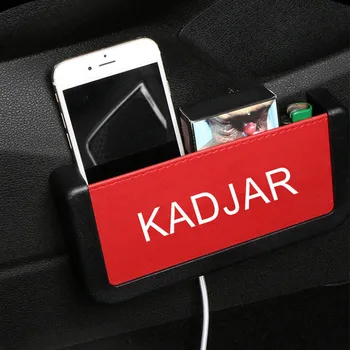 

Car Organizer Box For Renault KADJAR PU Leather Mobile Phone Coins Storage Car-styling Storage Box Auto Accessories
