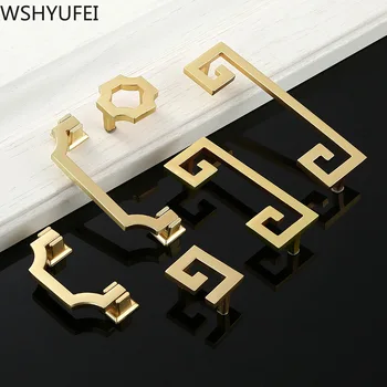 

Simple furniture bedroom closet drawer handle copper brushed modern cabinet shoe rack pull gold locker wine cabinet handle