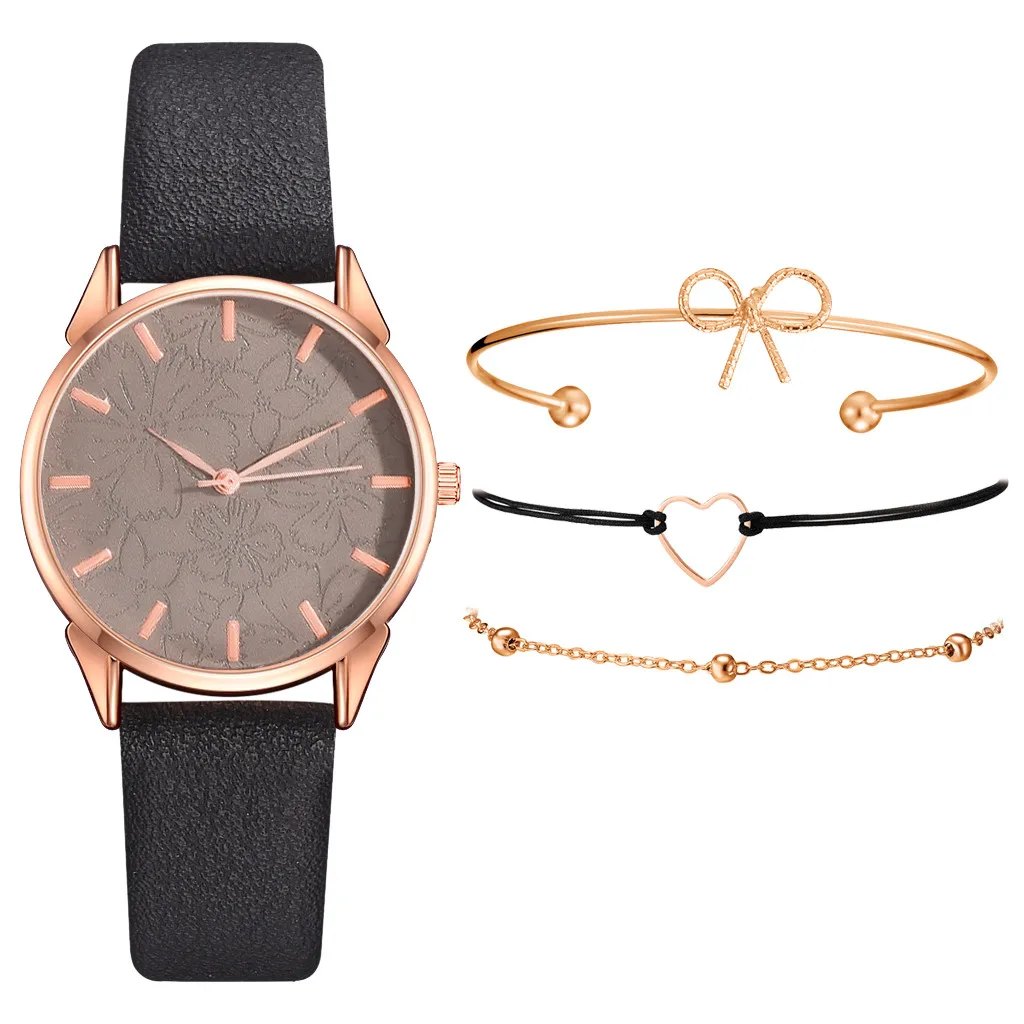 

Fashion Small And Delicate European Beauty Simple Casual Bracelet Watch Suit