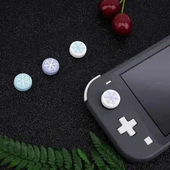 

Cute Paw Claw Sakura Thumb Stick Grip Cap Joystick Cover Switch Rocker Cap Snowflake Silicone Protective Sleeve Blue