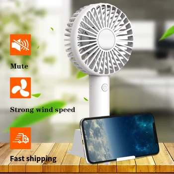 

Mini fan USB charging ultra-quiet portable handheld fan air cooler can be used as a mobile phone holder small Fan 5