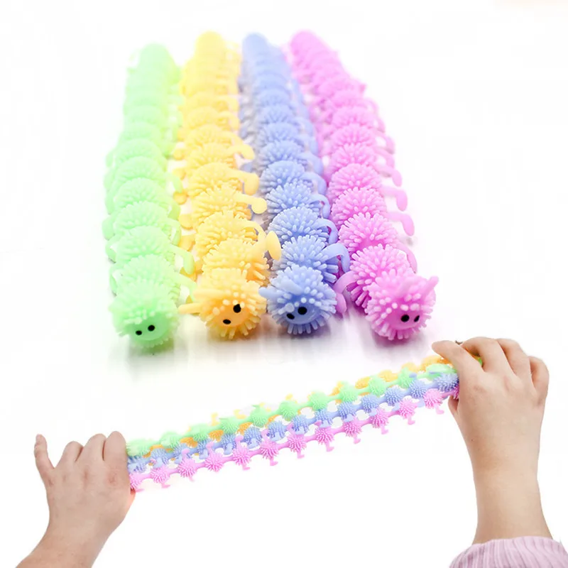 1pc 16 Knots Caterpillar Relieves Stress Toy Physiotherapy Releases Stress Fidget Toys