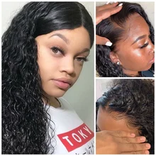 13x4 кудрявые бразильские волосы парик бразильские Кудрявые Кружева Закрытие парик с ребенком Человеческие волосы Remy для наращивания, натуральные Цвет