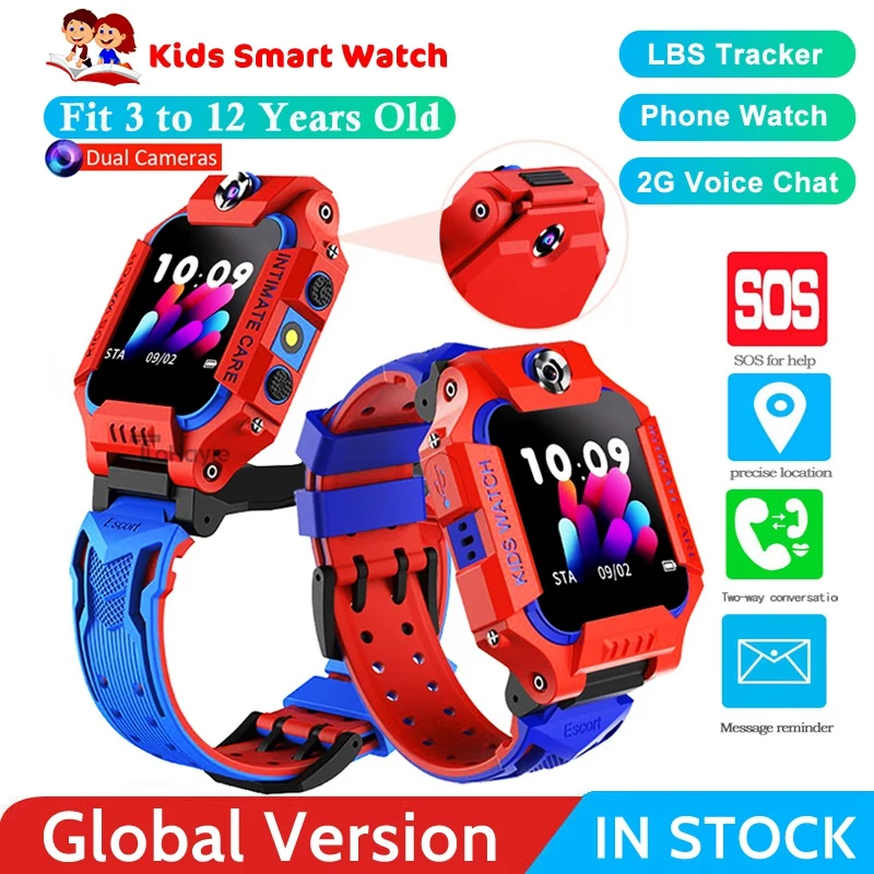 

Dual Camera Children's Smart Watch 2G SIM Card Call Kids Smart Watches LBS Positioning Anti Lost Watch Phone For Baby Girls Boys