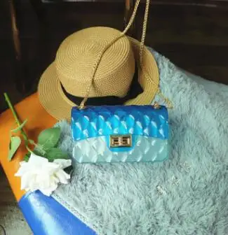 small blue Роскошные Сумки Для женщин сумки новые модные мешочки для жевательного мармелада дамы через плечо сумки прозрачный сцепления - Цвет: small blue
