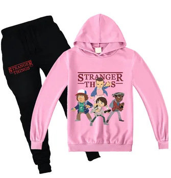 

Stranger ThingsChildren's Sweater Hoodie Set Men and Women Pullover Sportswear Hoodie Two Pieces + Pants Men and Women Set
