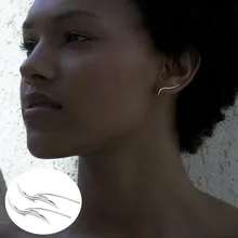 925 пробы Серебряный Рождественский подарок геометрические серьги-гвоздики для женщин модные элегантные вечерние ювелирные изделия EH1341