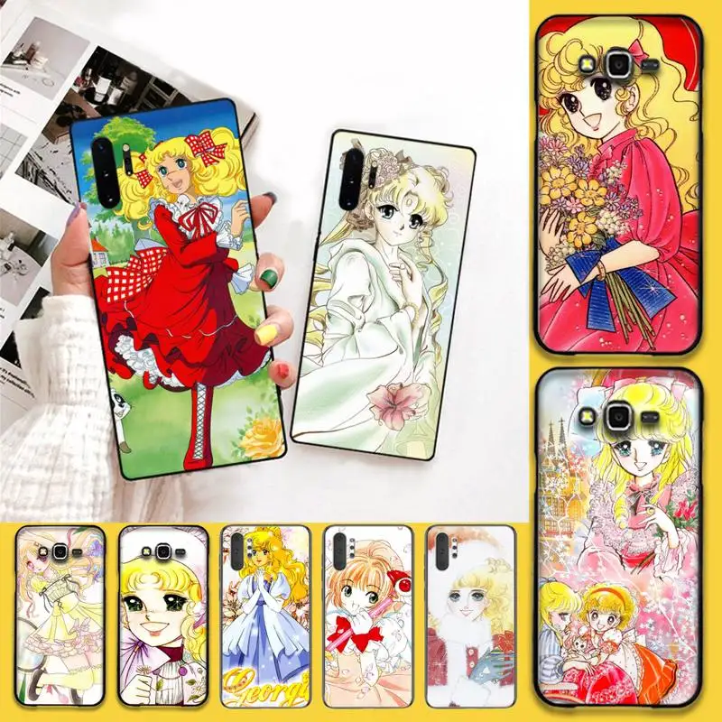 Аниме Манга Конфеты ТПУ черный чехол для телефона корпус Samsung Note 7 8 9 10 pro Galaxy J7 J8 J6