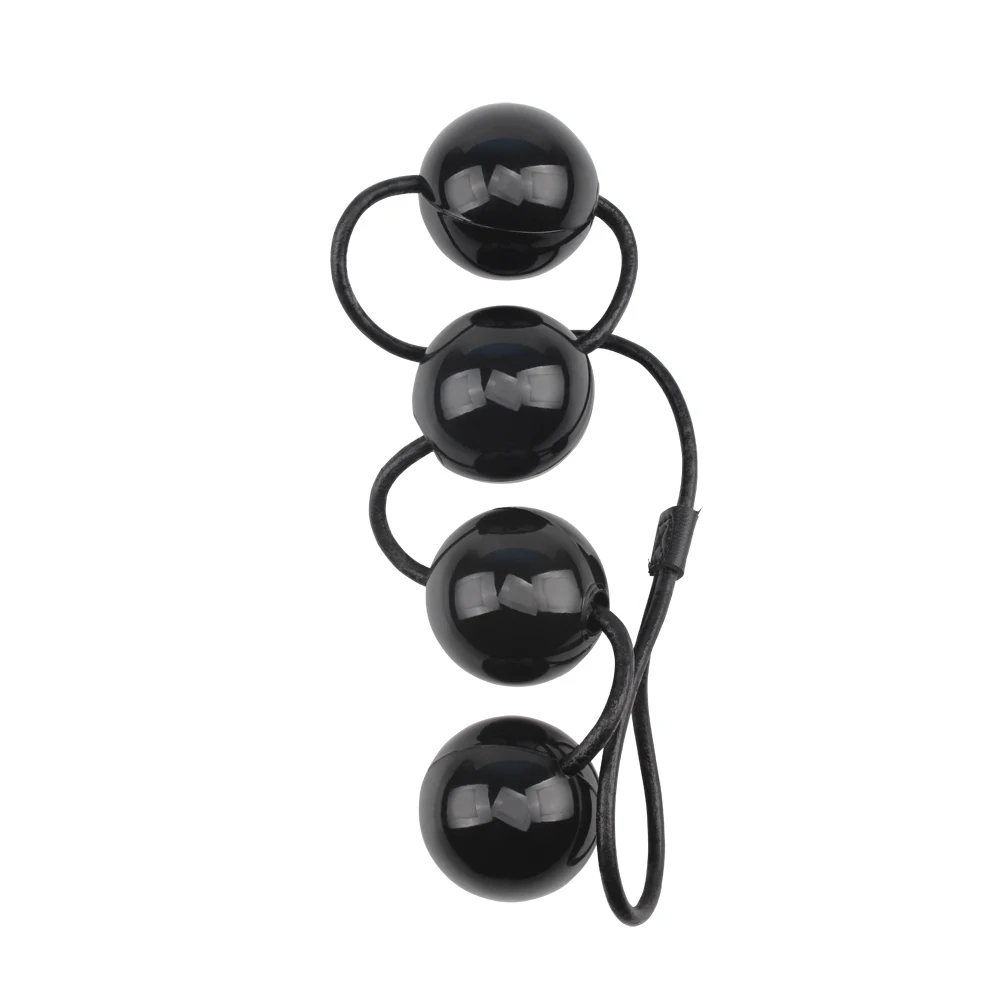 Gros bouchons Anal noir boule Anus perles vagin boule stimulateur grand 4cm Anal 4 balles jouets