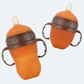 

Baby Bottle BPA Free Silicone Feeding Infant Feeding Milk Bottle Water Cup Care Straw Training Sippy Cup 150/180/240/270ml 1pcs