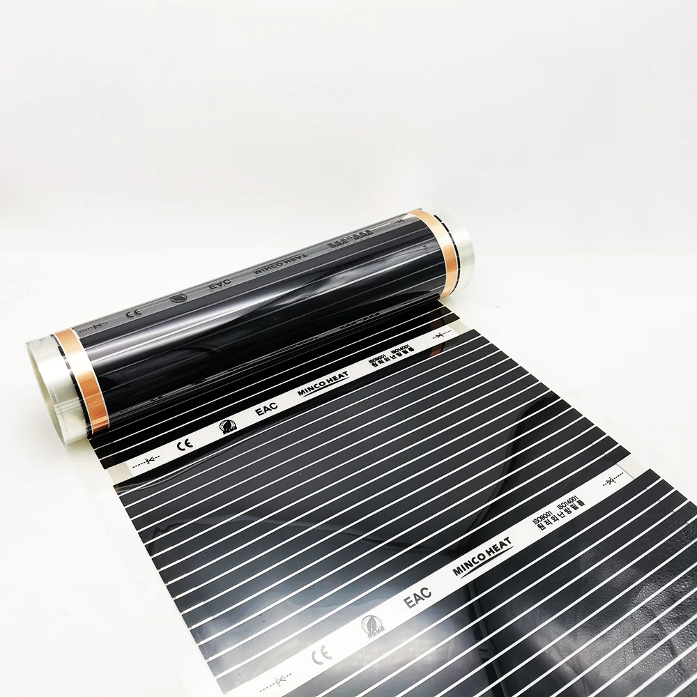 MINCO HEAT Infrared Heating Film 220V Electric Warm Floor System 50CM Width 220W/m2 Heating Foil Mat Made In Korea
