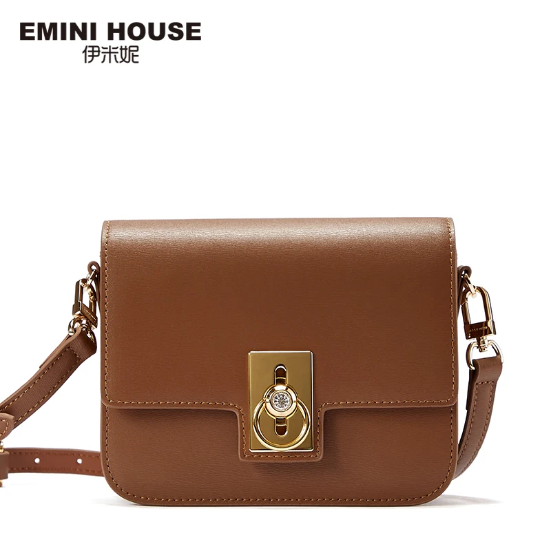 EMINI HOUSE, Сумка с бриллиантовым замком, Сумка с клапаном, спилок, сумка на плечо, роскошные сумки, женские сумки, дизайнерские сумки через плечо для женщин