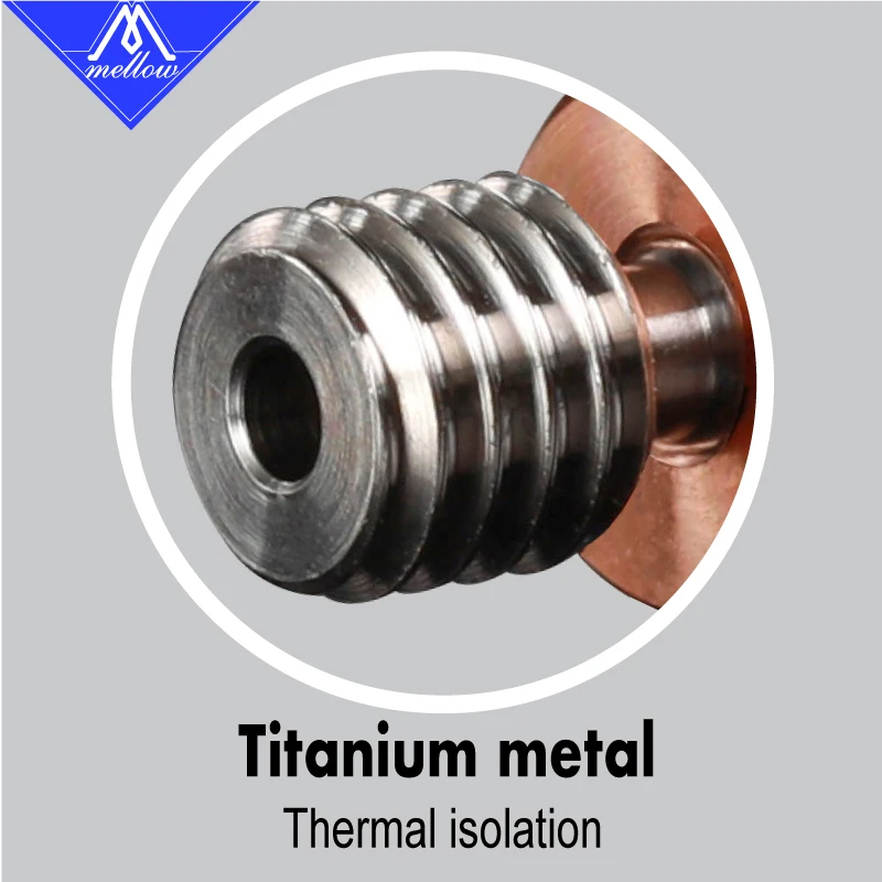 Quebra de Calor Bocal da Impressora Garganta para 1.75mm Mellow All-metal Titanium & Cobre 3d E3d v6 Hotend Aquecedor Bloco 2021 nf V6-tcrazy - Imagem 3