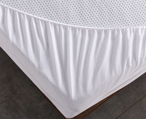 Middle3 Jacquard Fiber Mattress Cover, Protector, Topper is Cool, Comfortable, Breathable. Choose White Fitted Queen or Full Size