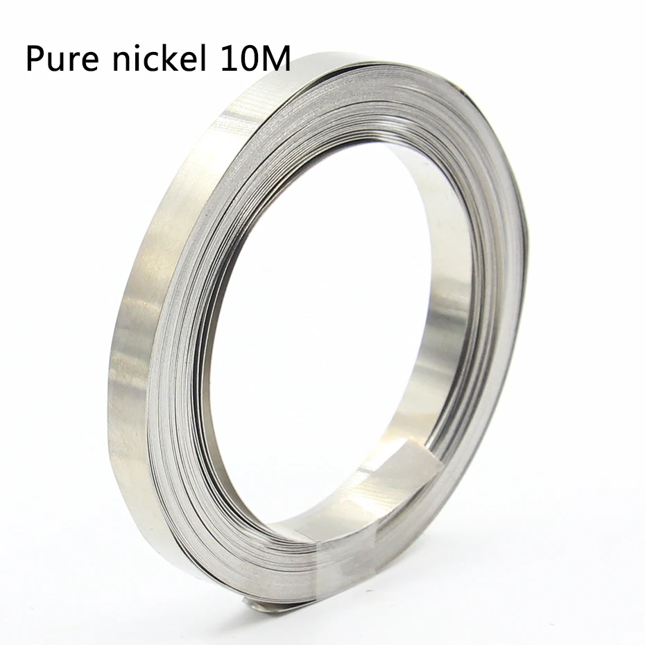 Pure Nickel Strap-99.96% Nickel Strip for 18650 Battery Spot Welding Machine Welder Equipment 10 Meter/roll