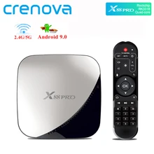 Crenova X88PRO четырехъядерный процессор RK3318 Android 9,0 телеприставка 4K проигрыватель google wifi 4G ram 16G 32G 64G rom Smart tv box