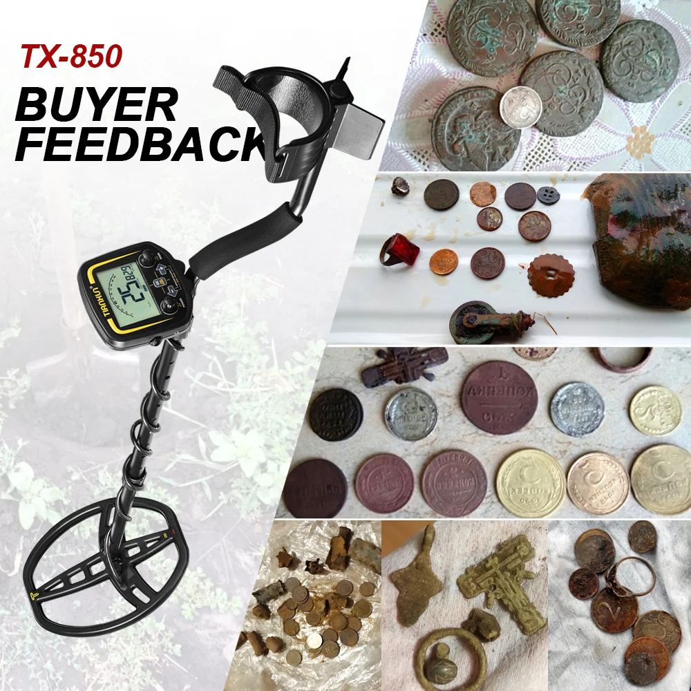 Beste Underground Metal Detector TX 850 Hoge Gevoeligheid Metalen Hunter Gold Digger Treasure Hunter Diepte 2.5m Finder Pinpoint Detector