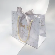 18x16x10cm High-quality Marble Gift Bag for Wedding/Baby Shower/Birthday Party Packaging Box Wedding Gifts for Guests Paper bags