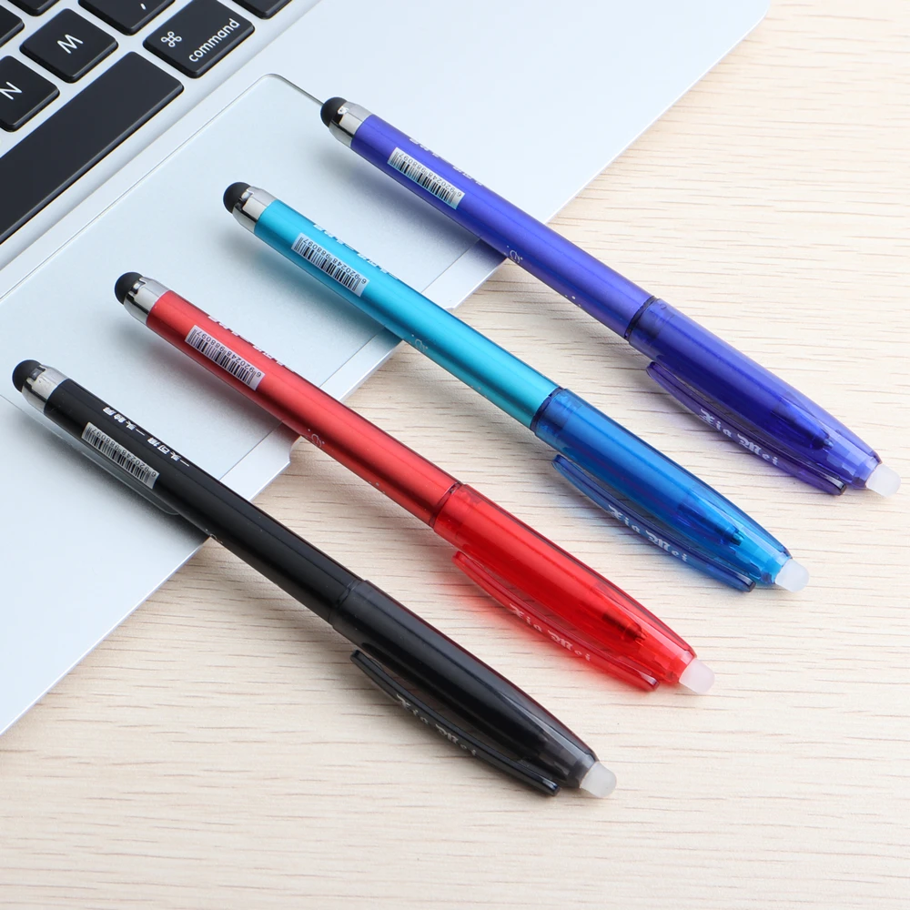 1pcs Capacitive Ballpoint pen with Erasable and Touch Screen Stylus for student or office