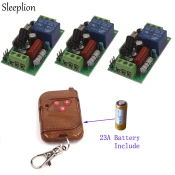 

Sleeplion 220V 10A Universal 433MHz Remote Control Switch Remote Control Light Switch 220V 1/2/3 Transmitter 3 Receiver Modules