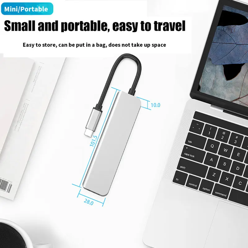 USB концентратор tebe 5 в 1/6 1 для Macbook Huawei из алюминиевого сплава с поддержкой быстрой