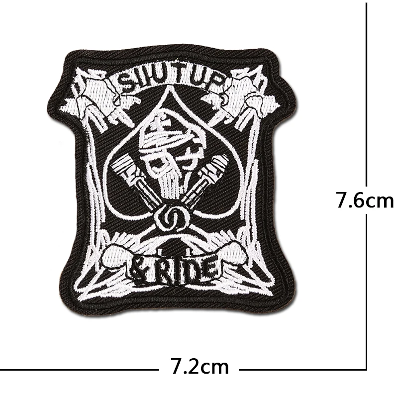 White Size 8.5*6.2 cm Rock Gesture Patches Badges Embroidered Appliques  Fabric Stickers for Jacket Sewing DIY Accessory - AliExpress