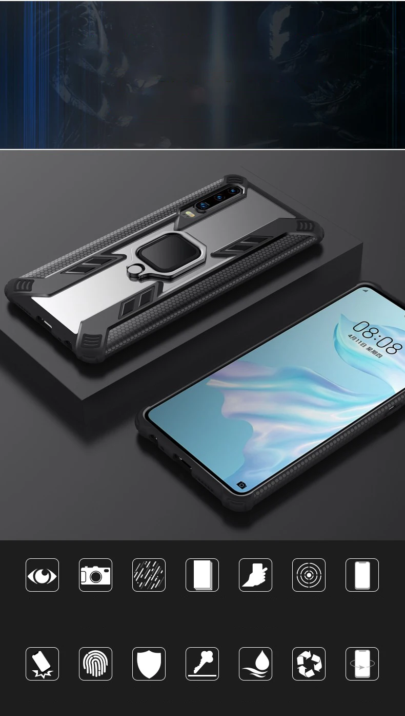 Toraise для samsung Galaxy S10 Plus автомобильный Магнитный кольцевой кронштейн чехол для Gaalxy A30 A50 A9 A750 анти-падение мягкая рамка Крышка