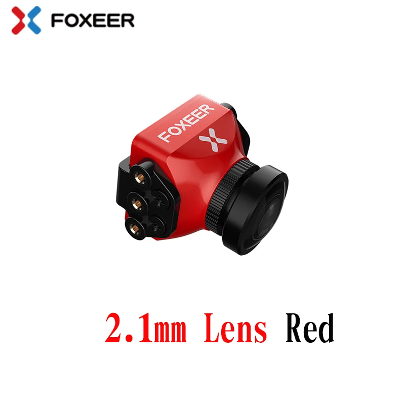 Foxeer Falkor 2 FPV камера Мини Стандартный размер глобальная WDR Фристайл длинный диапазон - Цвет: Red 2.1mm