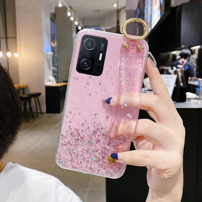 Handgelenkgurt-Hülle für Redmi Note 11 10S 10 Pro Max 9 S Hülle für Xiaomi Mi 12 11T 10T Lite poco X3 Pro NFC F3 Bling Phone_voghion.com