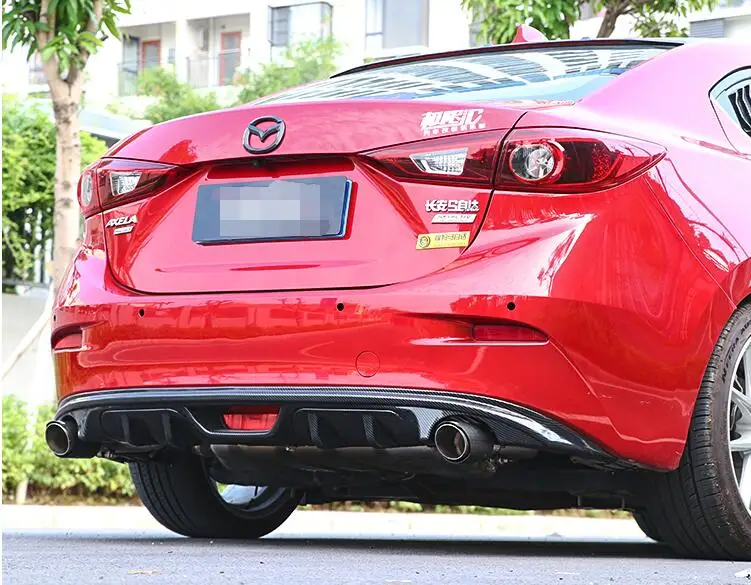 Для Mazda 3 Axela ABS задний бампер диффузор защитные бамперы для- WCK Axela набор бампер задний спойлер