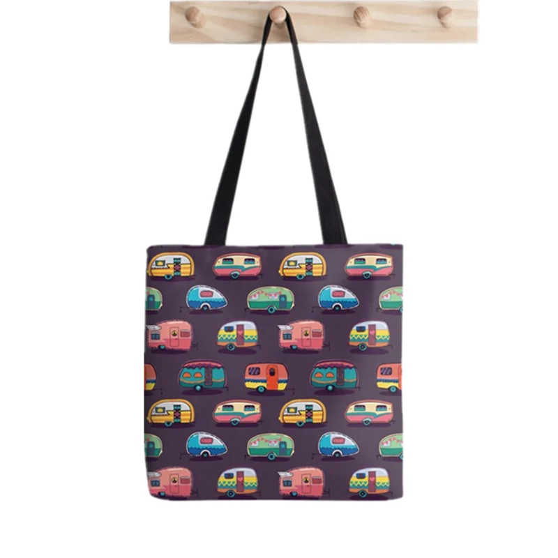 2021 Shopper Green Dragonfly Tote Bag Print Tote Bag women Harajuku shopper handbag girl Shoulder shopping bag Lady Canvas Bag