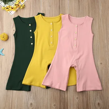 

New Children Jumpsuits Kids Overalls Wide Leg Pants Boys Girls Pocket Cotton Overalls Kid Jumpsuits Baby Clothing Girls Overall