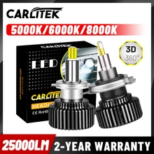 Светодиодные лампы CARLITEK H11 H1 H7 для автомобильных фар Mini 9012 9005 9006 H8 H9 H4 Автомобильные фары HB4 HB3 360 супер 5000K 6000K 8000K светодиоды Светодиодные лампы CARLITEK H11 H1 H7 для автомобильных фар Mini 9012 9005 9006 H8 H9 H4 Автомобильные фары HB4 HB3 360 супер 5000K 6000K 8000K светодиоды