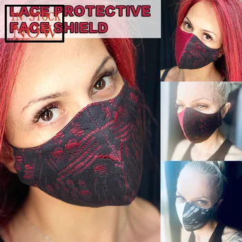 

Glasses Wearers Lace Protective 3D Face Mask Shield Reusable Washable Cool Mask Dustproof Mask Face Shield Masque Mouth-muffle