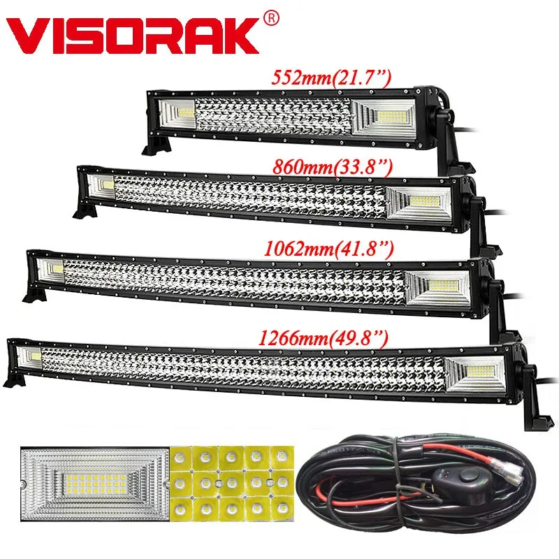 ^Cheap VISORAK 22 34 42 50\ Curved Triple Row 4WD 4X4 Truck Tractor LED Light Bar for Car Boat Off Road 4WD 4x4 Truck SUV ATV Offroad ^Cheap VISORAK 22 34 42 50\ Curved Triple Row 4WD 4X4 Truck Tractor LED Light Bar for Car Boat Off Road 4WD 4x4 Truck SUV ATV Offroad