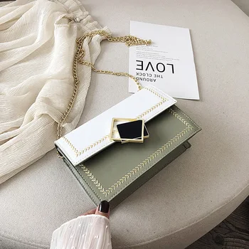 

Bag female 2020 new summer PU shoulder bag chain wild ins fashion messenger bag portable square bag