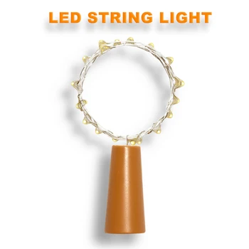 

3pcs /lot 1M Wine cork Stro pper Fairy Garland LED String Lights For Newyear Christmas Holiday Party indoor outdoor Decoration