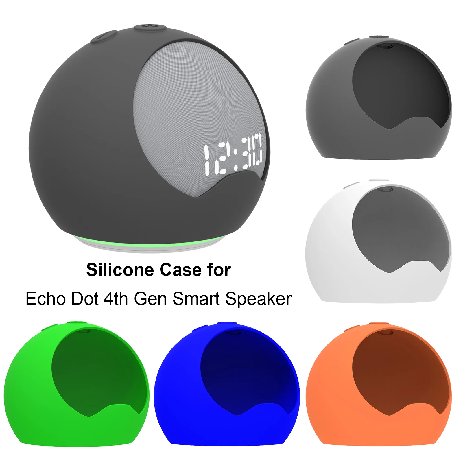 Custodia In Silicone Cover Skin Per Echo Dot 4Th Gen Accessorio Per Altoparlante Custodia Protettiva Antipolvere E Antigoccia