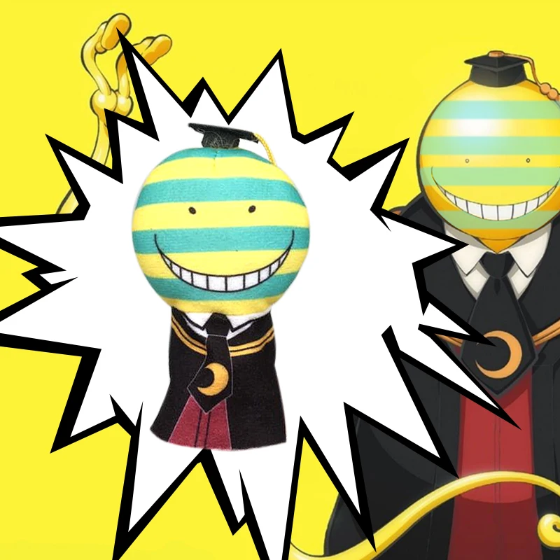 

Anime Plush Keychain Korosensei Assassination Classroom Teacher Keyring Cosplay Mini Plush Toy Stuffed Dolls Key Gift Soft Toys