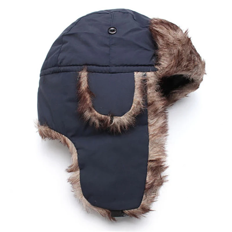 Navy Blue Наушники для мужчин и женщин, лыжная шапка для верховой езды, шапка для взрослых, снежная шапка, российский десантник, солнцезащитные козырьки, зимняя уличная шапка, шапка - Цвет: Navy Blue