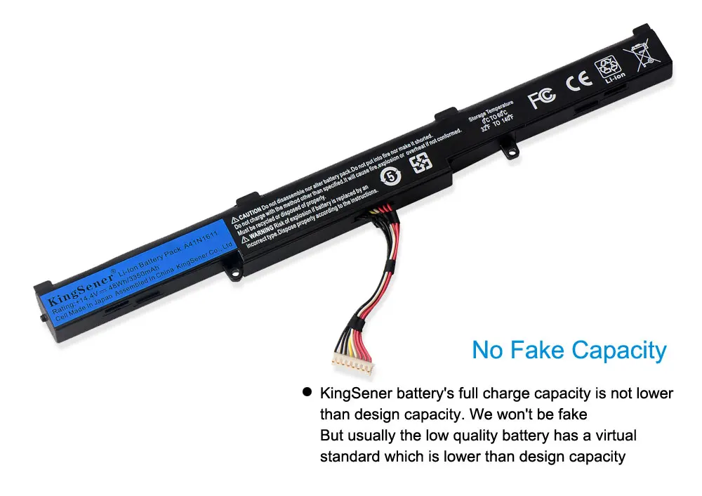 Kingsener-bateria para Computador Portátil Asus Peças de Reposição 14.4v para Asus Rog Gl553 Gl553vd Gl553ve Gl553vw Baterias p/ laptop - Imagem 2