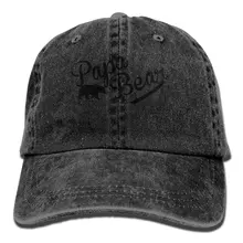 Papa Bear джинсовая бейсболка s Hat Регулируемая хлопковая спортивная крышка ремня для мужчин и женщин