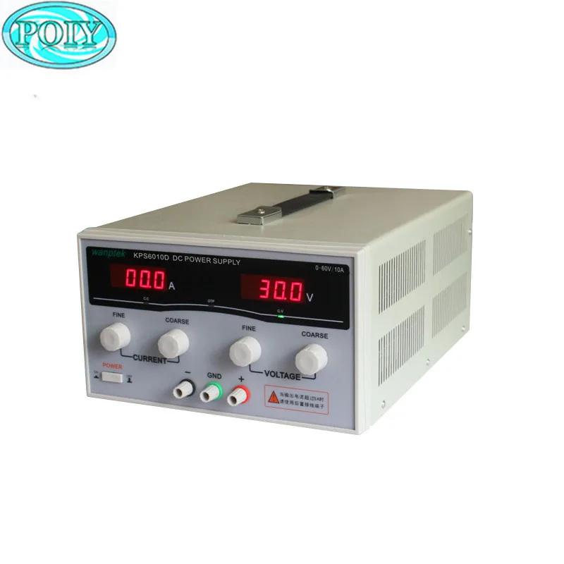 KPS6010D Высокоточный высокомощный регулируемый светодиодный импульсный источник питания с двойным дисплеем 220V EU 60 V/10A
