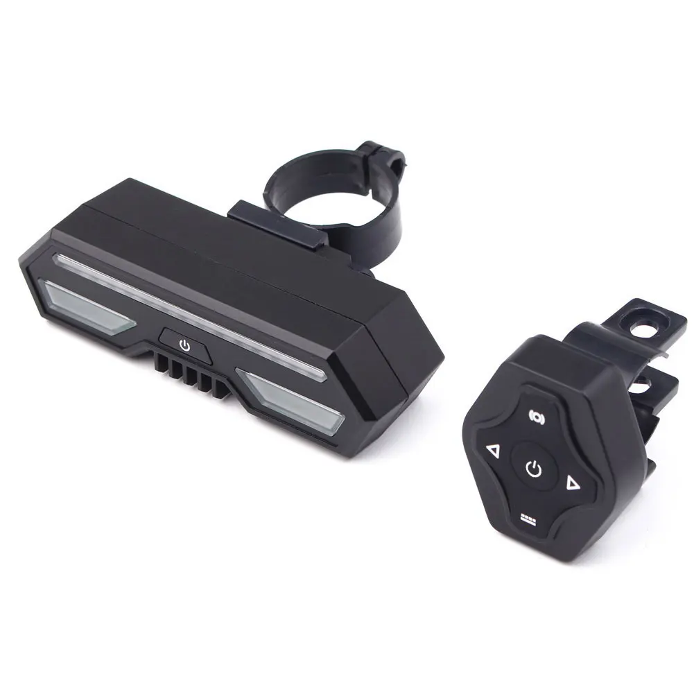 Bike Tail Light with Turn Signals Wireless Remote Control Bicycle Tail Light Safety Brake Lights and Warning Light 2200mAh USB