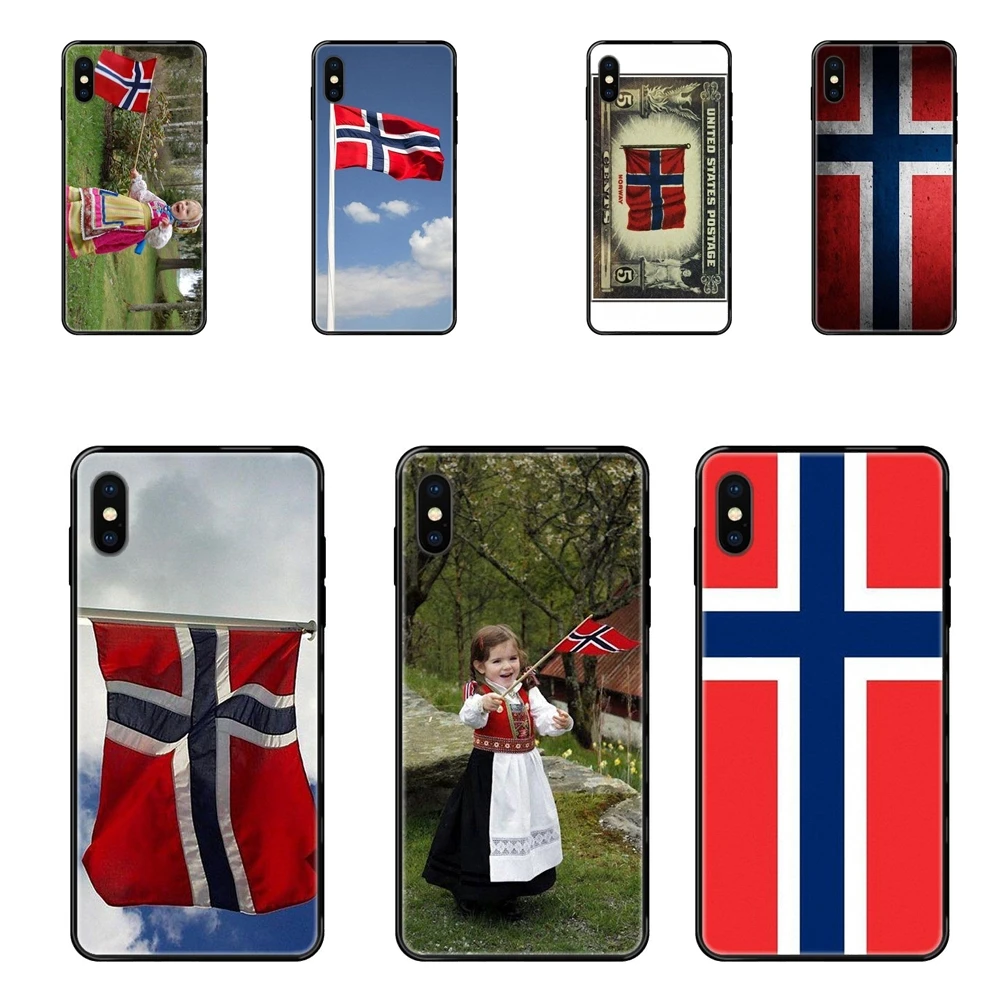 Favorite Flag Of Norway Black Soft TPU Phone Cover Case For Xiaomi Redmi 3S 4X 4A 5 5A 6 6A 7 7A 8 8A 8T 9 9A K20 K30 S2 Y2 Pro | Мобильные