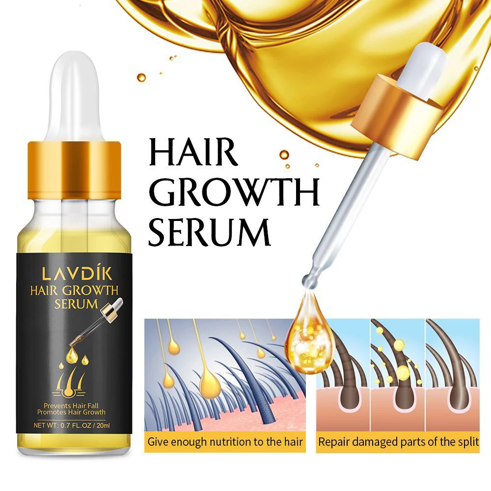 

LAVDIK Ginger Fast Hair Growth Serum Essential Oil Anti Preventing Hair Lose Liquid Damaged Hair Repair Growing Women Men TSLM1