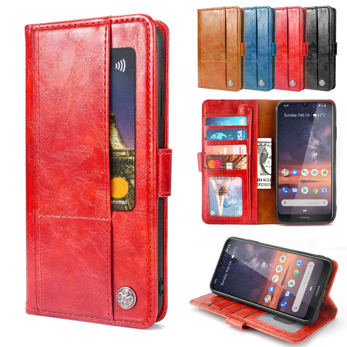 Ретро PU кожаный чехол для Nokia 7,2 Nokia 6,2 Coque Флип Стенд мульти-карты Слоты бумажник чехол для Nokia 7,2 6,2 защитный чехол