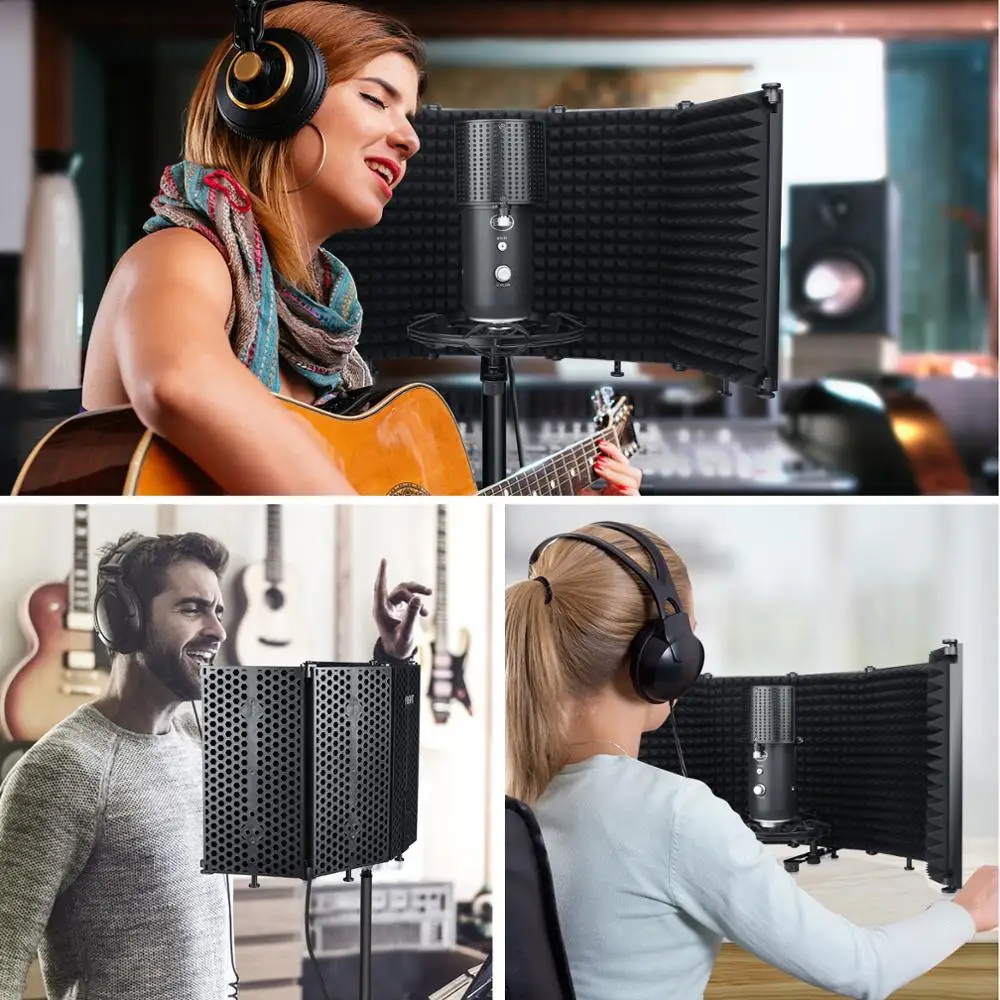 Microphone Isolation Shield 5-Panel Wind Screen