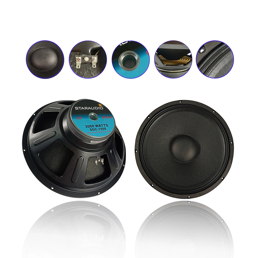 2pcs 2500 15 inch speaker subwoofer replacement home audio woofer bass
